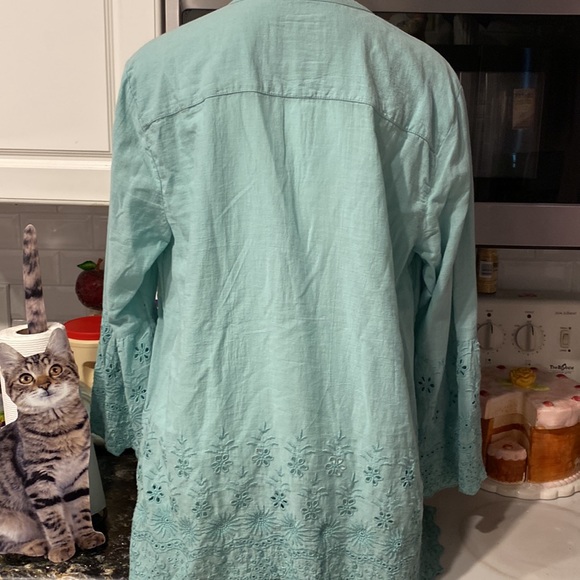 Q womens Style & Co. casual 3/4 sleeve pullover regular size blouse XL - Picture 3 of 4